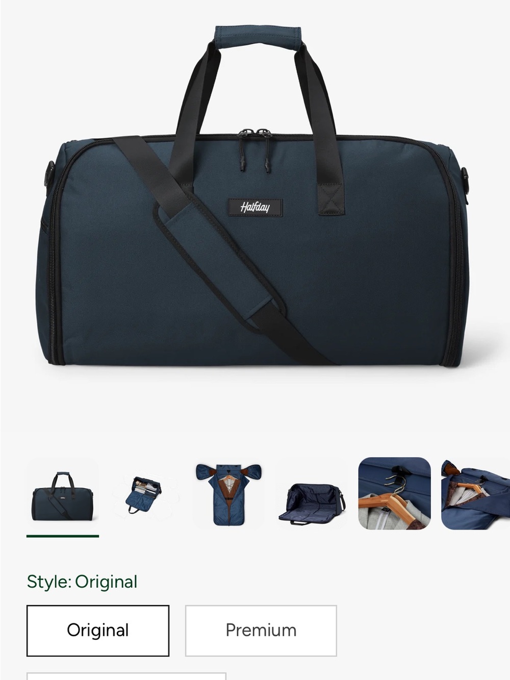 Hafelay Navy Travel Duffle Bag — Classic Weekender
